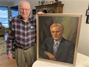 Norm Miller with his porttrait 