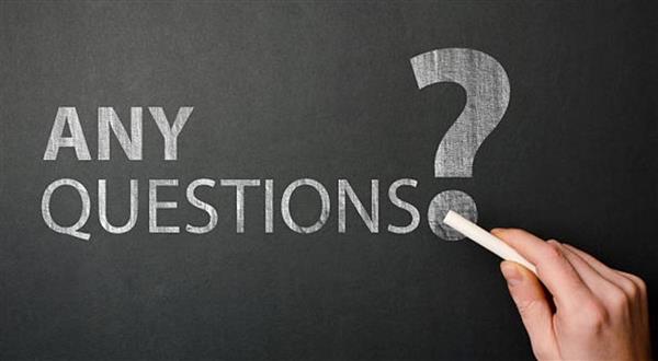  Chalkboard Asking "Any Questions?"